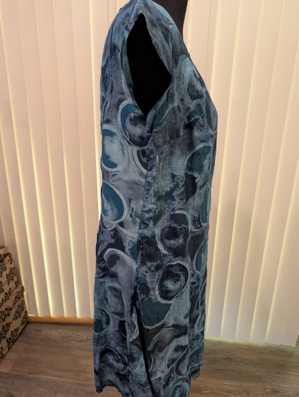 Made in Italy Blue Linen Dress - Picture 2 of 6
